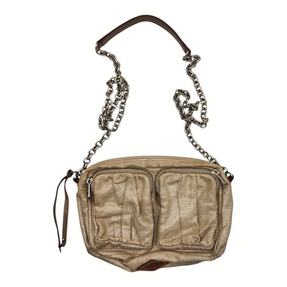 MZ Wallace Gold Metallic Crossbody - Picture 1 of 10